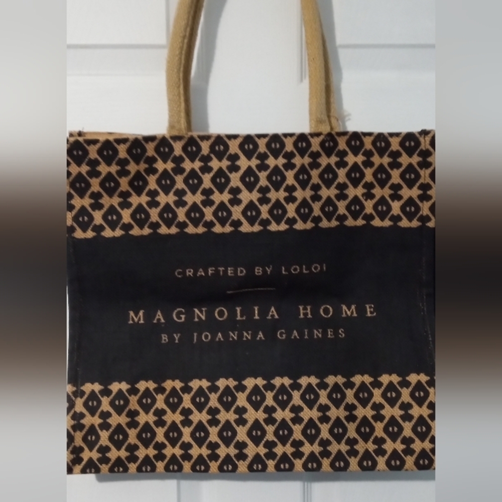Pier 1 Black and Tan Tote Bag - Picture 4 of 5